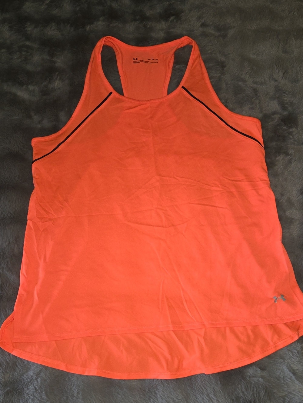 Under Armour Neon Orange Racerback Performance Tank